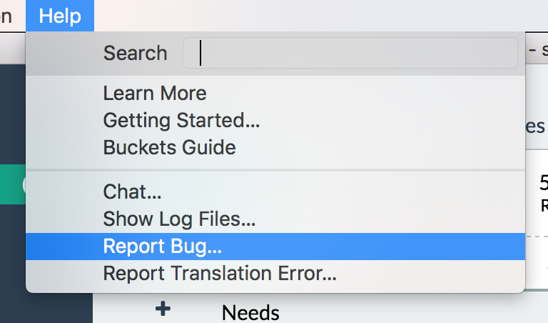 Report bug