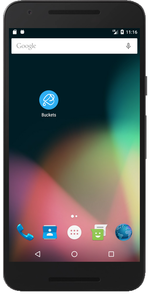 Android with Buckets icon