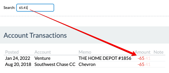 Demo of new search by number feature