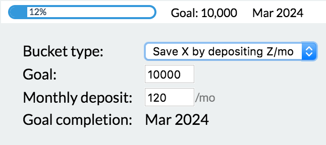 Save X by depositing Z/mo settings